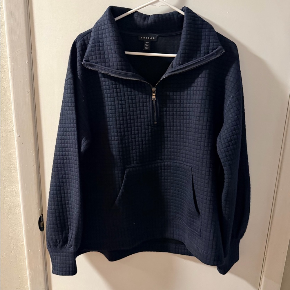 Tribal quarter zip sweater